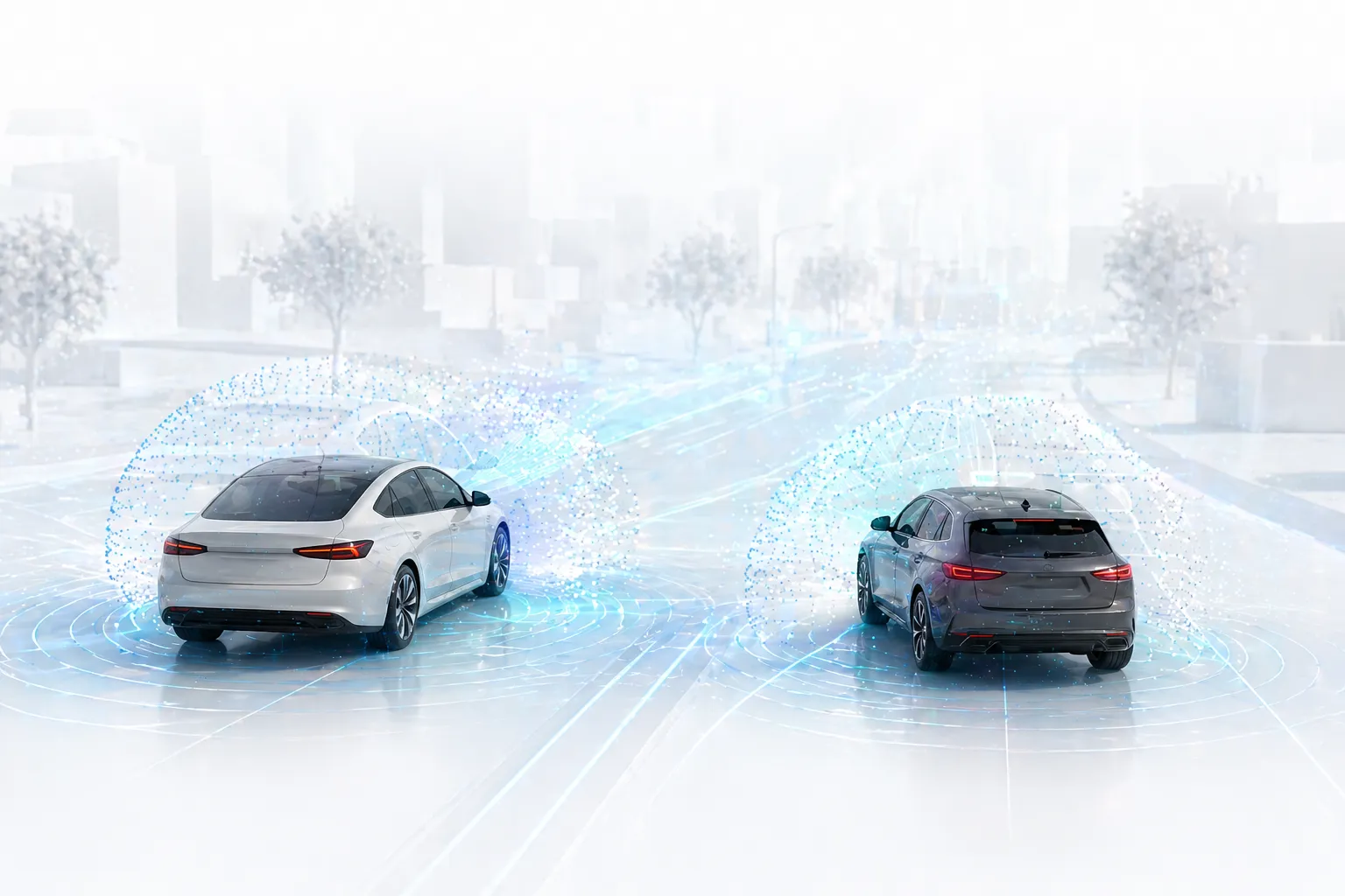 Autonomous vehicles with LiDAR sensor overlays